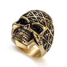 custom gold plating stainless steel Masonic logo large size women men rings